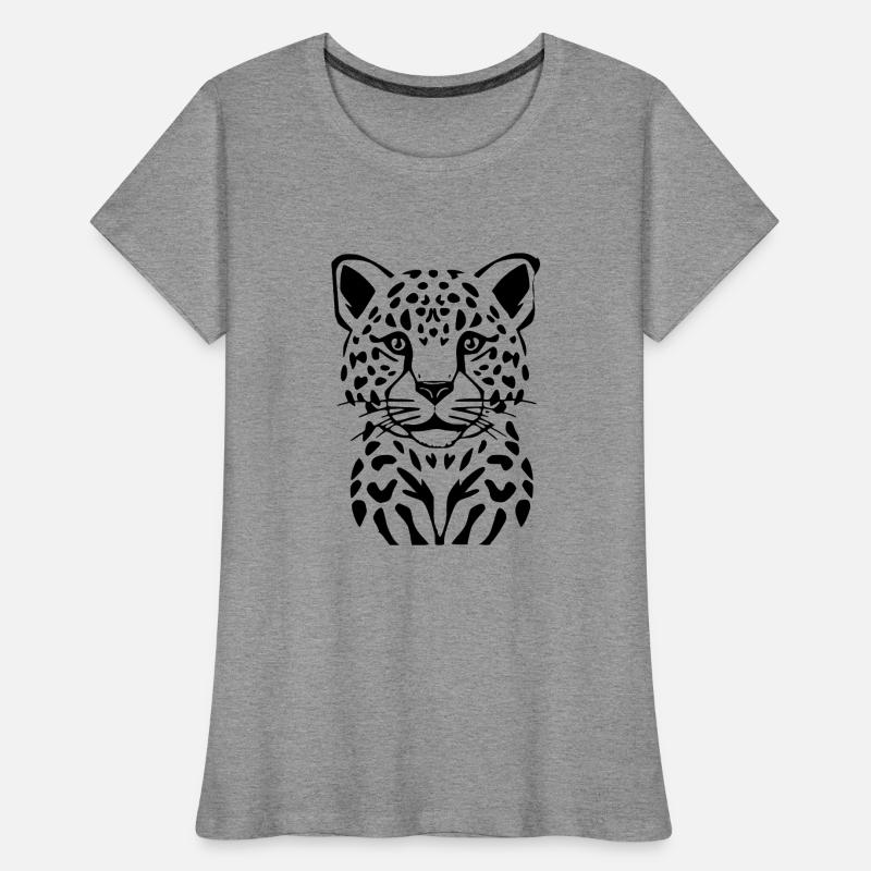 Leopard schwarz schwarzer Leopard Frauen Premium Bio T-Shirt