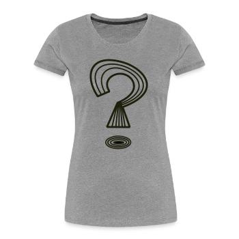 Question mark by Cean - Women's Premium Organic T-Shirt - heather grey - Front - Mia (176cm)