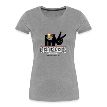 Bier aus Hannover Deutschland - Frauen Premium Bio T-Shirt - Grau meliert - Vorne - Mia (176cm)