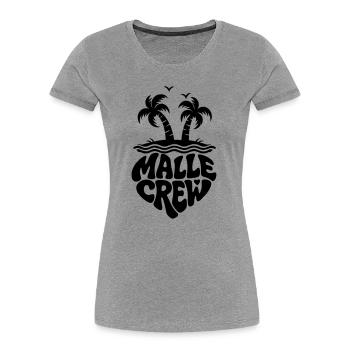 Mallorca Crew - Women's Premium Organic T-Shirt - heather grey - Front - Mia (176cm)