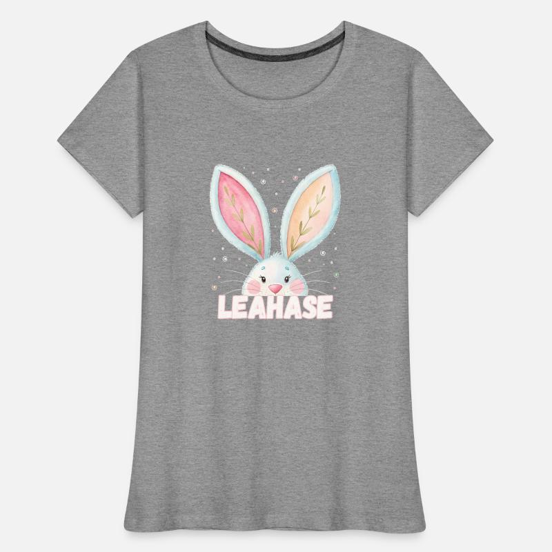 Nom Lea Rabbit Lea Rabbit Nom de l’animal T-shirt bio Premium Femme