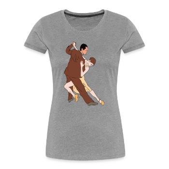 tango argentino - Women's Premium Organic T-Shirt - heather grey - Front - Mia (176cm)
