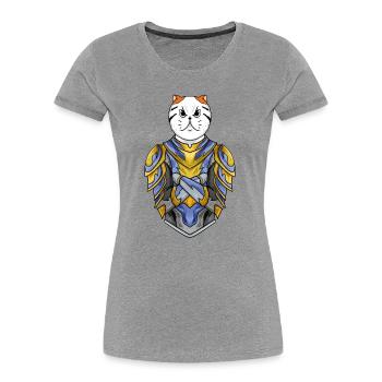 Knight Cat Cat Breed Exotic Shorthair Cat - Women's Premium Organic T-Shirt - heather grey - Front - Mia (176cm)