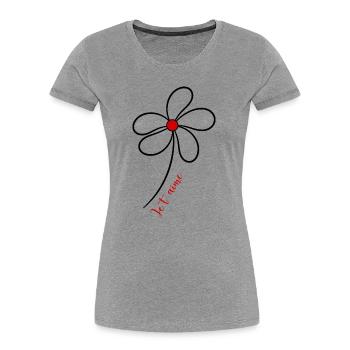 PAAR. ICH HABE GERADE GEHEIRATET. Junggesellinnenabschied. VALENTINSTAG. MARIES - Frauen Premium Bio T-Shirt - Grau meliert - Vorne - Mia (176cm)