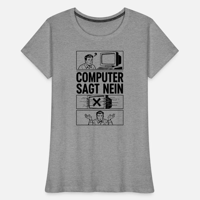 Computer Says No Comic Design Women's Premium Organic T-Shirt