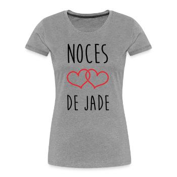 Jade Wedding 26 Years of Love - Women's Premium Organic T-Shirt - heather grey - Front - Mia (176cm)