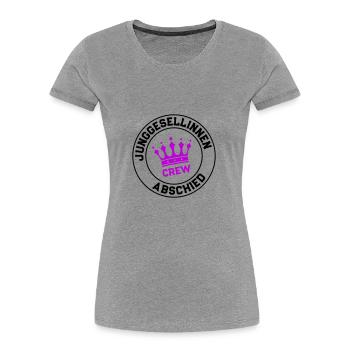 Hen Party Crew - Women's Premium Organic T-Shirt - heather grey - Front - Mia (176cm)