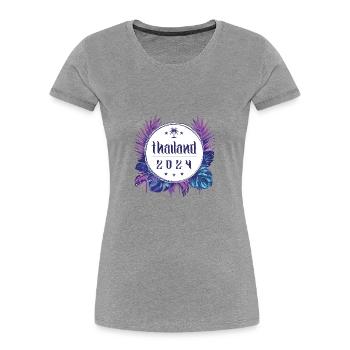 Thailand 2024 - Women's Premium Organic T-Shirt - heather grey - Front - Mia (176cm)
