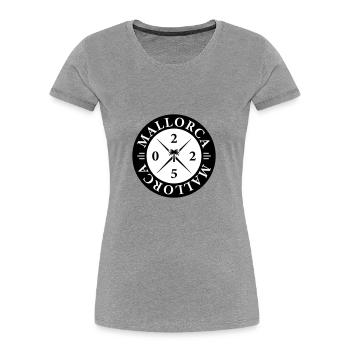 Mallorca 2025 - Women's Premium Organic T-Shirt - heather grey - Front - Mia (176cm)
