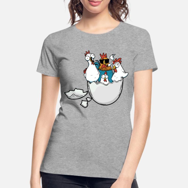 Eggshell Chickens Easter Eggs Poultry Poultry Women's Premium Organic T-Shirt
