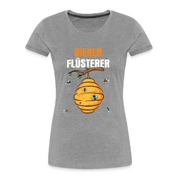 Lustiges Bienenzüchter Imker Bienen Flüsterer - Frauen Premium Bio T-Shirt - Grau meliert - Vorne - Mia (176cm)
