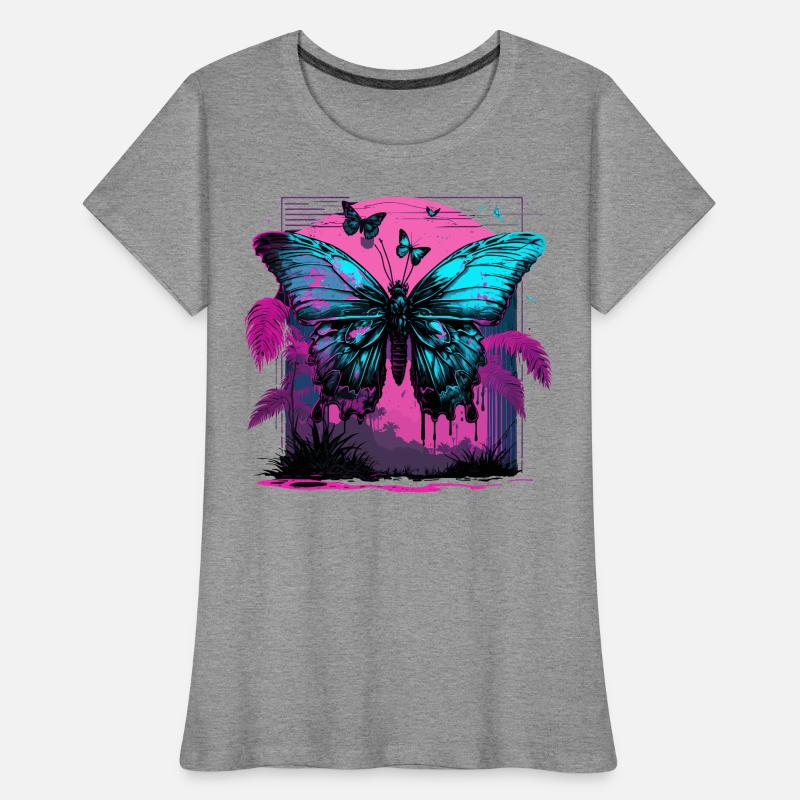 Transformation nostalgique du papillon T-shirt bio Premium Femme