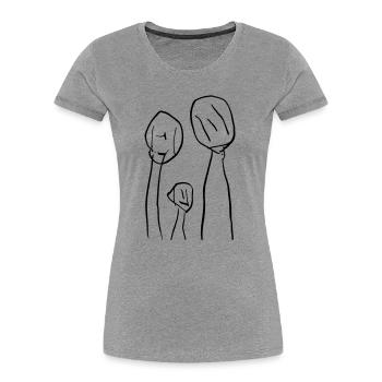 Meine Familie - Frauen Premium Bio T-Shirt - Grau meliert - Vorne - Mia (176cm)