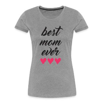 Beste Mutter aller Zeiten - Frauen Premium Bio T-Shirt - Grau meliert - Vorne - Mia (176cm)