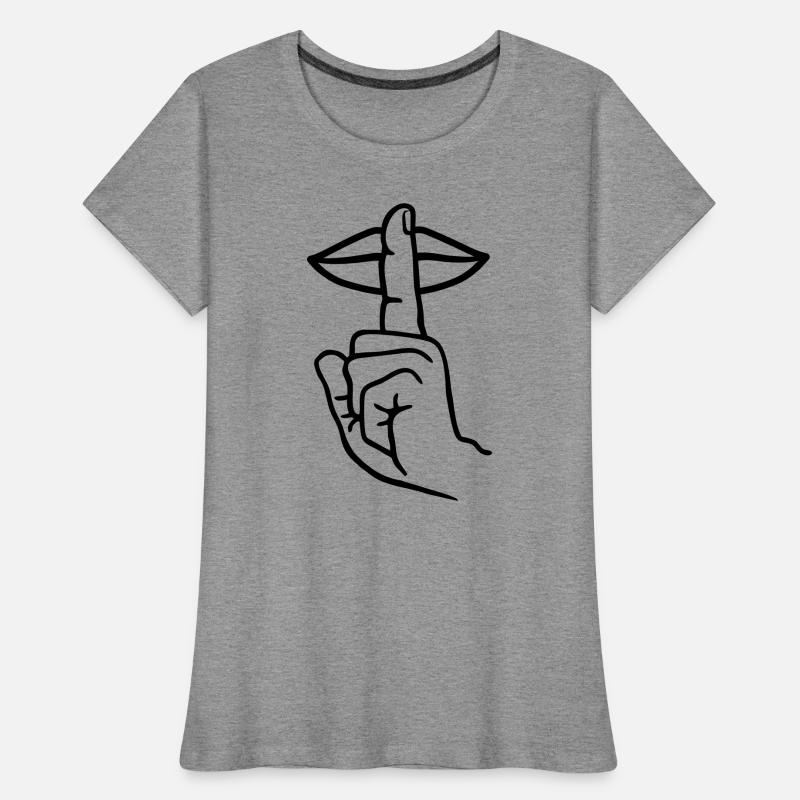 Hand mit Fingerstille, Handgeste Frauen Premium Bio T-Shirt