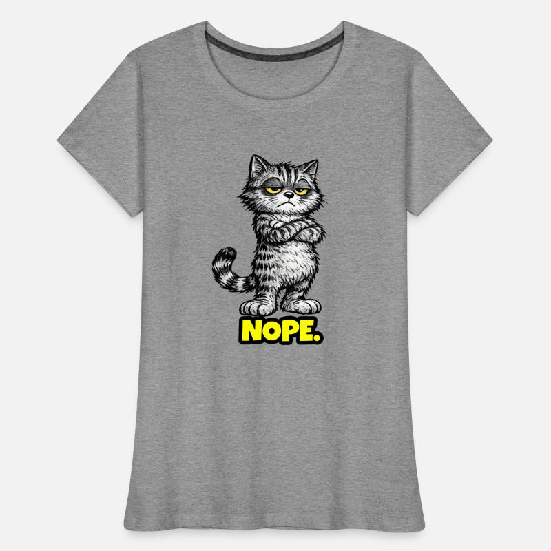 Nope. – Grumpy Katze (Chef Vibes) Frauen Premium Bio T-Shirt