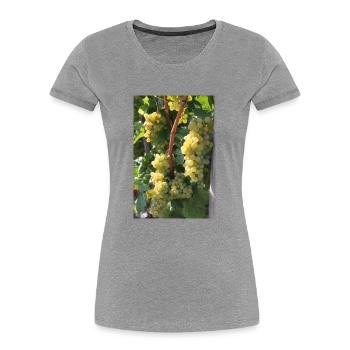 Reben - Frauen Premium Bio T-Shirt - Grau meliert - Vorne - Mia (176cm)