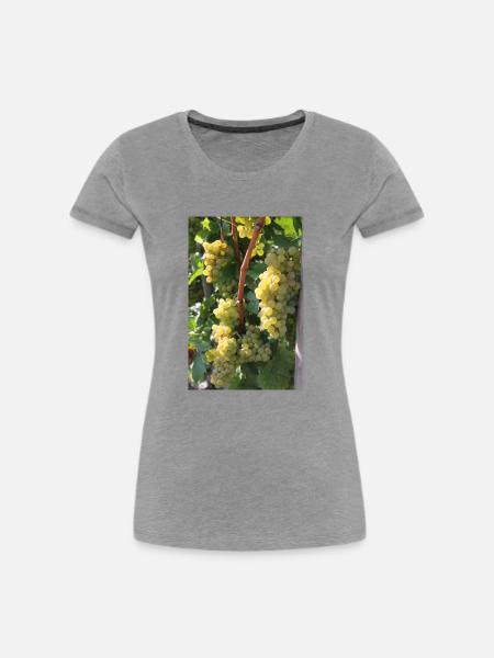 Reben - Frauen Premium Bio T-Shirt - Grau meliert