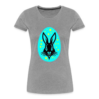 Osterei Osterhase Icon Ostern - Frauen Premium Bio T-Shirt - Grau meliert - Vorne - Mia (176cm)