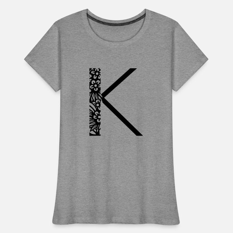 Buchstabe K Frauen Premium Bio T-Shirt