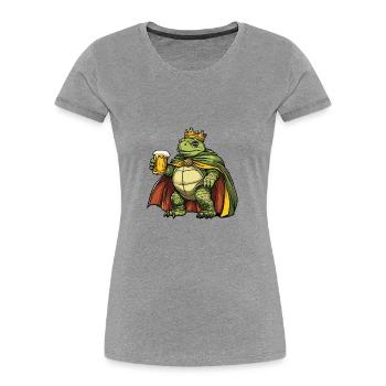 Turtle Beer Funny - Women's Premium Organic T-Shirt - heather grey - Front - Mia (176cm)