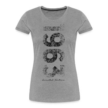 Limited Edition 1963 - Geburtstag 1963 - Frauen Premium Bio T-Shirt - Grau meliert - Vorne - Mia (176cm)