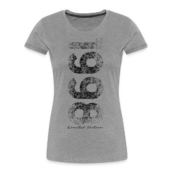 Édition limitée 1998 Anniversaire 1998 - T-shirt bio Premium Femme - gris chiné - Devant - Mia (176cm)