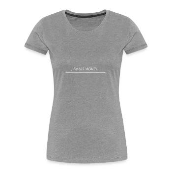 Smart Money - Frauen Premium Bio T-Shirt - Grau meliert - Vorne - Mia (176cm)