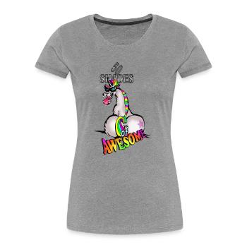 Unicorn 50 shadesawe - Frauen Premium Bio T-Shirt - Grau meliert - Vorne - Mia (176cm)