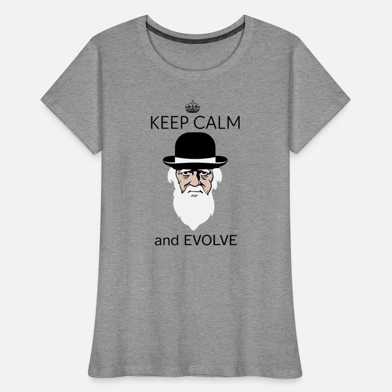 Darwin Keep Calm and evolve Women's Premium Organic T-Shirt