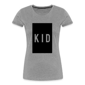best kid ever - Frauen Premium Bio T-Shirt - Grau meliert - Vorne - Mia (176cm)