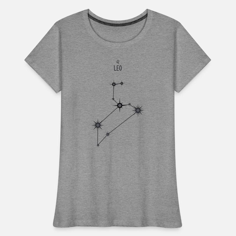 Sternzeichen Löwe Sternbild Sternbild Schwarz & Grau Frauen Premium Bio T-Shirt
