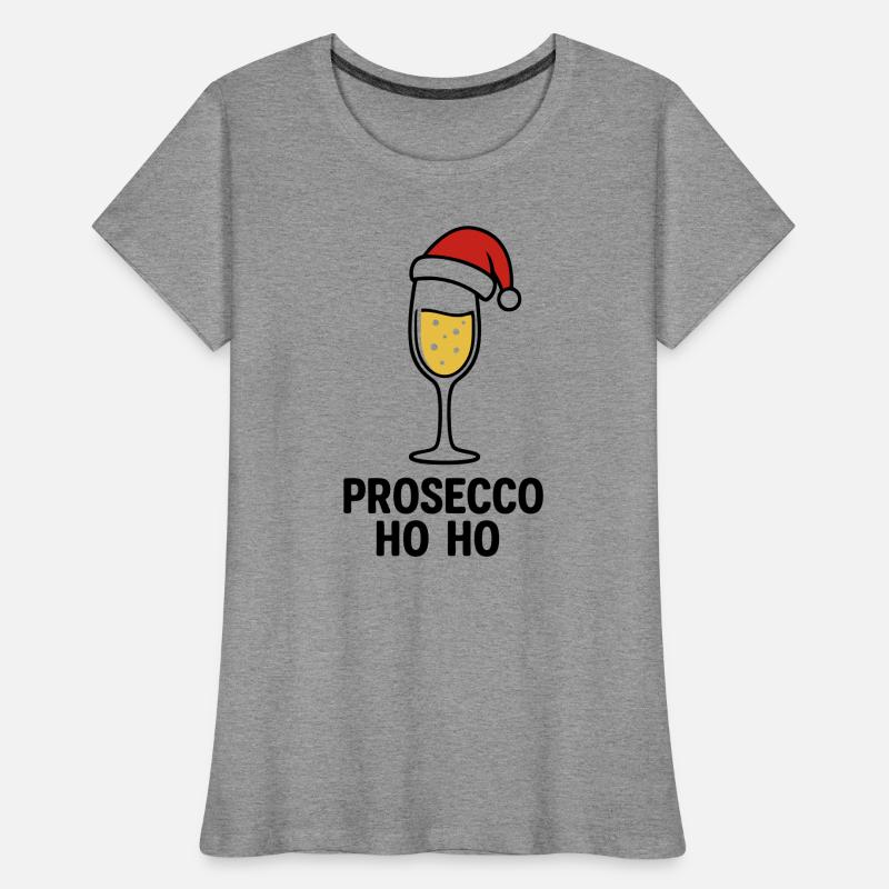 Prosecco Ho Ho – Pull de Noël au prosecco T-shirt bio Premium Femme