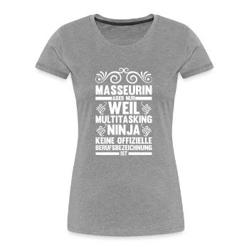 Physiotherapeutin Massage Masseurin - Frauen Premium Bio T-Shirt - Grau meliert - Vorne - Mia (176cm)