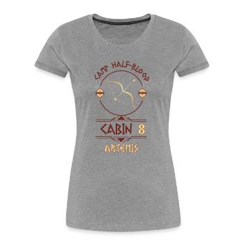 Cabin #8 in Camp Half Blood, Child of Artemis - Women's Premium Organic T-Shirt - heather grey - Front - Mia (176cm)