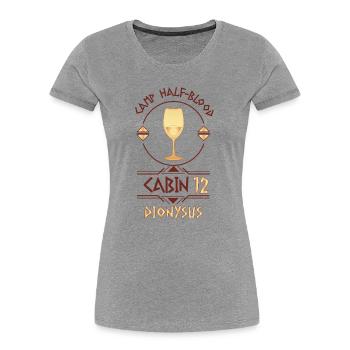 Cabin #12 in Camp Half Blood, Child of Dionysus - Women's Premium Organic T-Shirt - heather grey - Front - Mia (176cm)