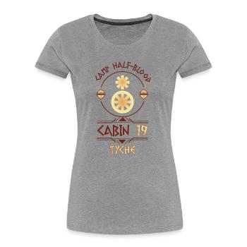 Cabin #19 in Camp Half Blood, Child of Tyche - Women's Premium Organic T-Shirt - heather grey - Front - Mia (176cm)