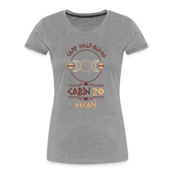 Cabin #20 in Camp Half Blood, Child of Hecate - Women's Premium Organic T-Shirt - heather grey - Front - Mia (176cm)