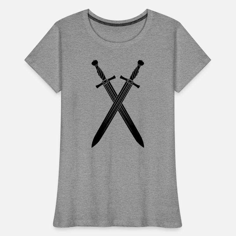 Épée deux épées croisées T-shirt bio Premium Femme