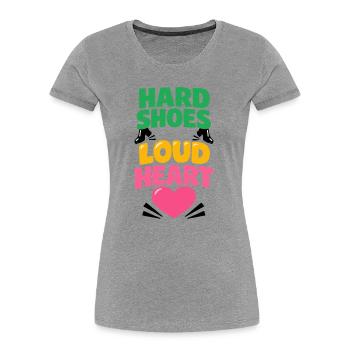 Irish Dance Step-dancing Celtic Fan - Women's Premium Organic T-Shirt - heather grey - Front - Mia (176cm)