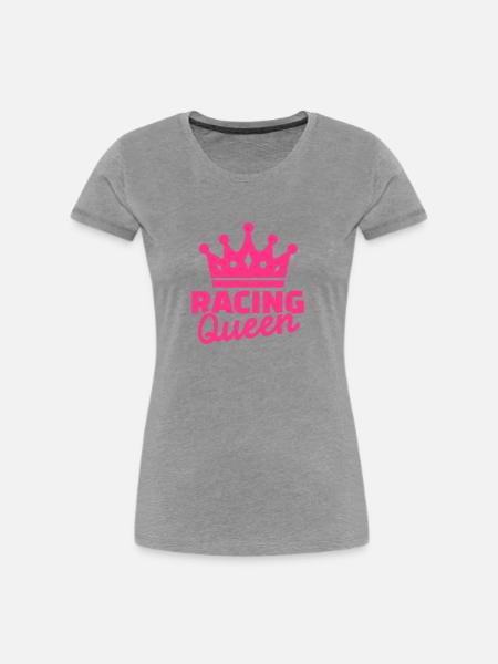 Autorennen - Frauen Premium Bio T-Shirt - Grau meliert