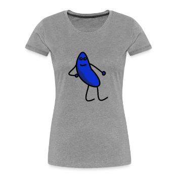 Chilled Jay - blue - Frauen Premium Bio T-Shirt - Grau meliert - Vorne - Mia (176cm)
