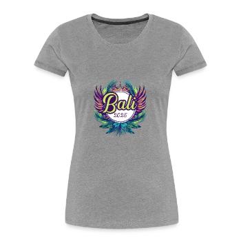 Bali 2025 Team - Women's Premium Organic T-Shirt - heather grey - Front - Mia (176cm)