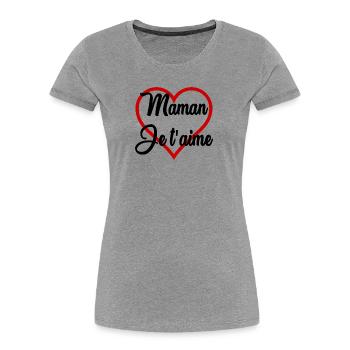 MOTHER'S DAY. HAPPY MOTHER'S DAY - Women's Premium Organic T-Shirt - heather grey - Front - Mia (176cm)