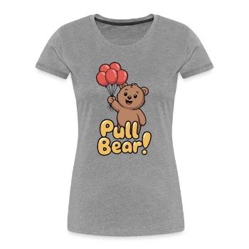 Bear Balloons - Women's Premium Organic T-Shirt - heather grey - Front - Mia (176cm)