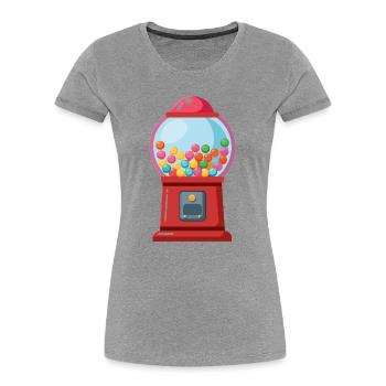 Gumball Machine - Women's Premium Organic T-Shirt - heather grey - Front - Mia (176cm)