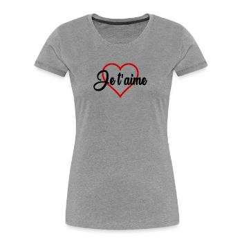 MOTHER'S DAY. HAPPY MOTHER'S DAY. MOM - Women's Premium Organic T-Shirt - heather grey - Front - Mia (176cm)