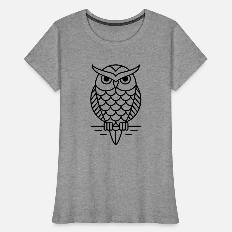 Eule Vogel Geschenk Hipster Frauen Premium Bio T-Shirt