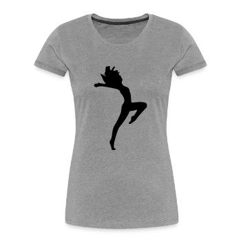 dancing_tanzen - Frauen Premium Bio T-Shirt - Grau meliert - Vorne - Mia (176cm)