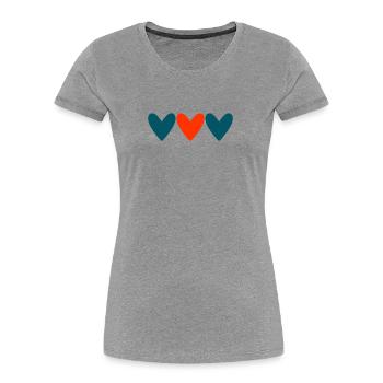 PAAR. ICH HABE GERADE GEHEIRATET. Junggesellinnenabschied. VALENTINSTAG. MARIES - Frauen Premium Bio T-Shirt - Grau meliert - Vorne - Mia (176cm)